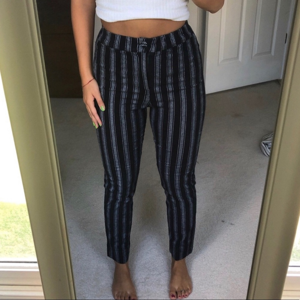 brandy melville skinny striped pants!